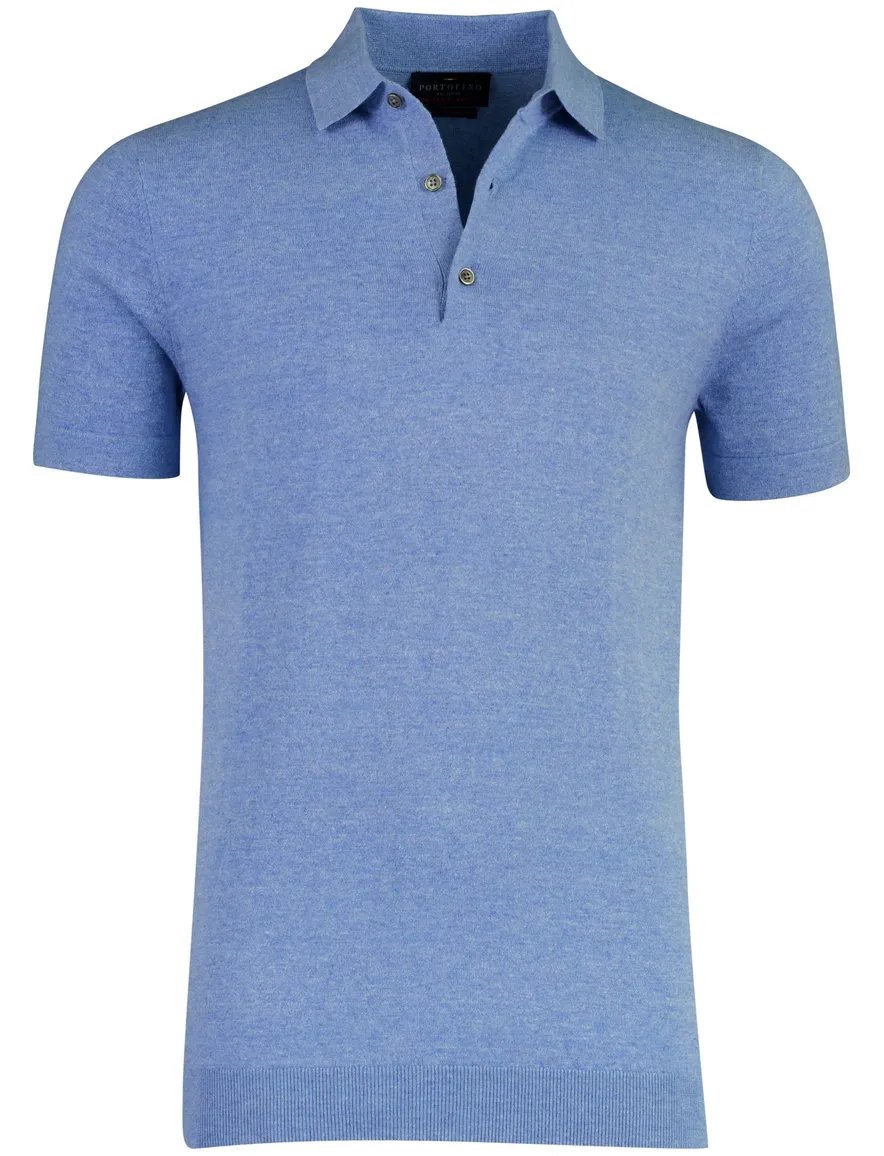 Portofino polo extra lang blauw