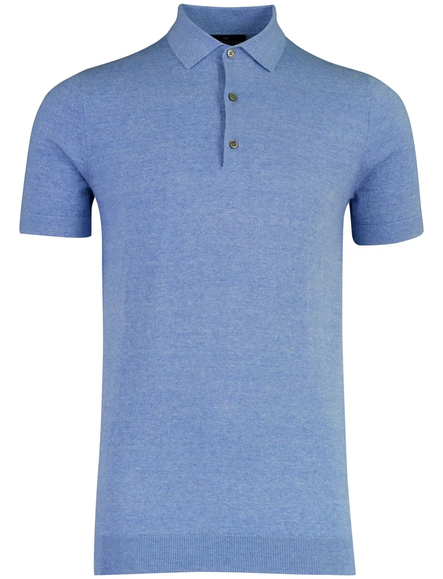 Portofino polo extra lang blauw