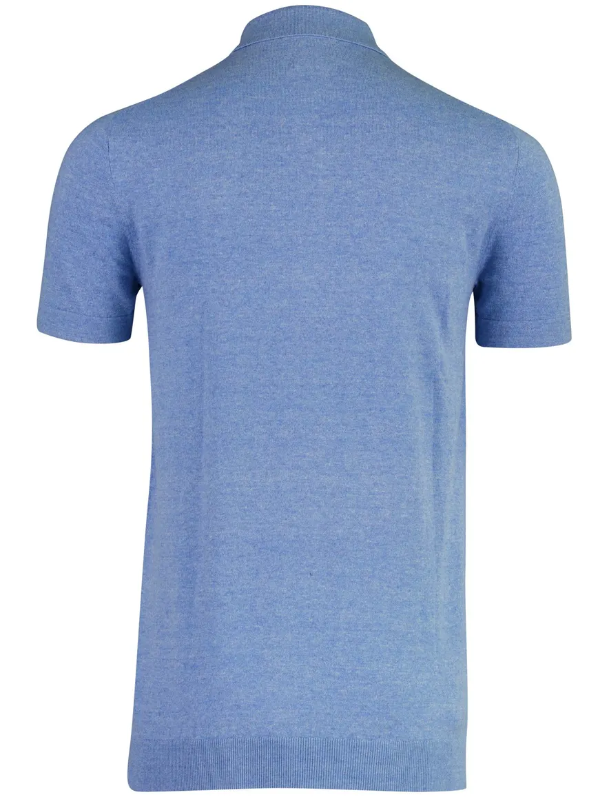 Portofino polo extra lang blauw