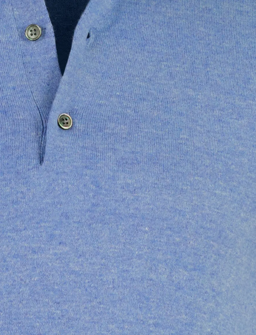 Portofino polo extra lang blauw