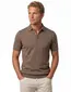Poloshirt Portofino bruin gemêleerd wijde fit