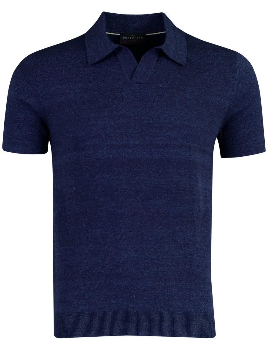 Portofino polo donkerblauw v-hals