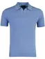 Poloshirt Portofino blauw gemêleerd V-hals katoen