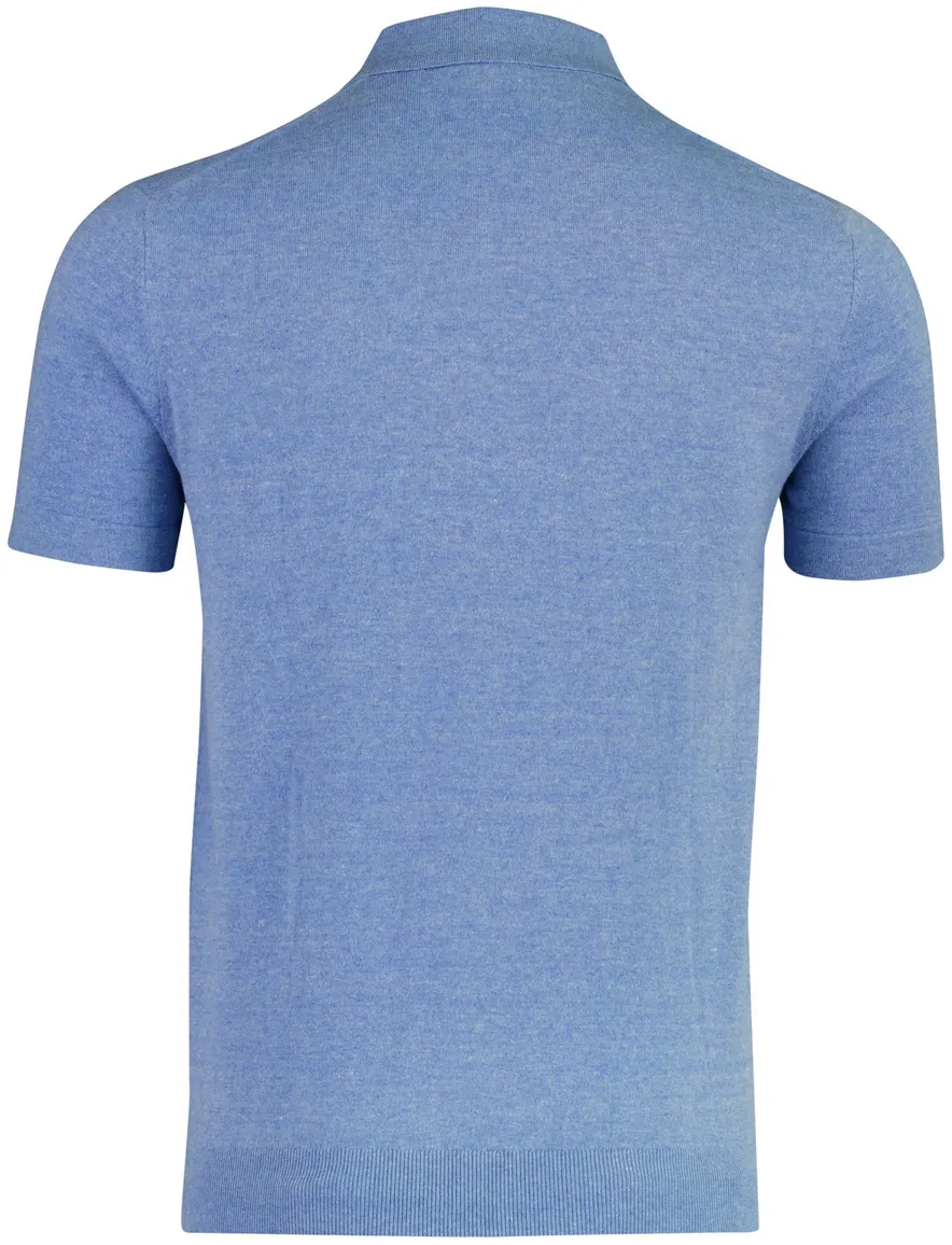 Portofino polo knitted v-hals lichtblauw