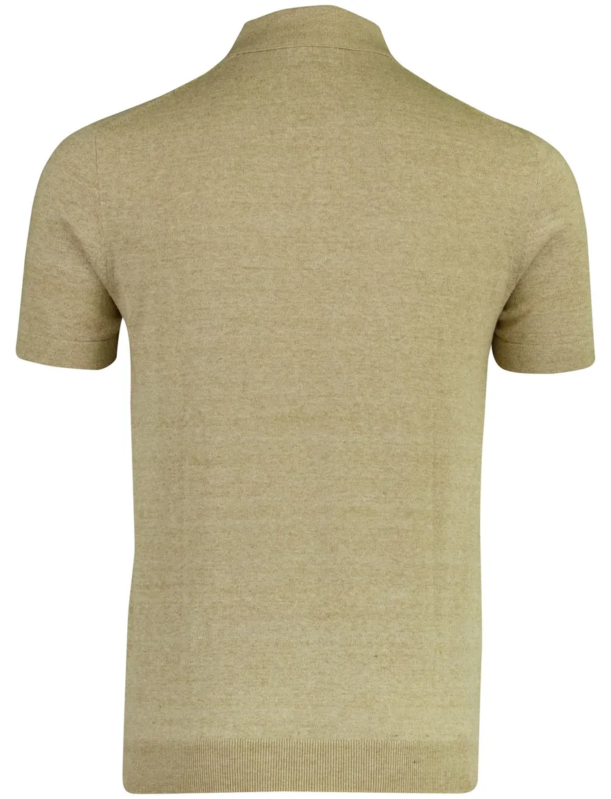 Portofino polo knitted v-hals beige