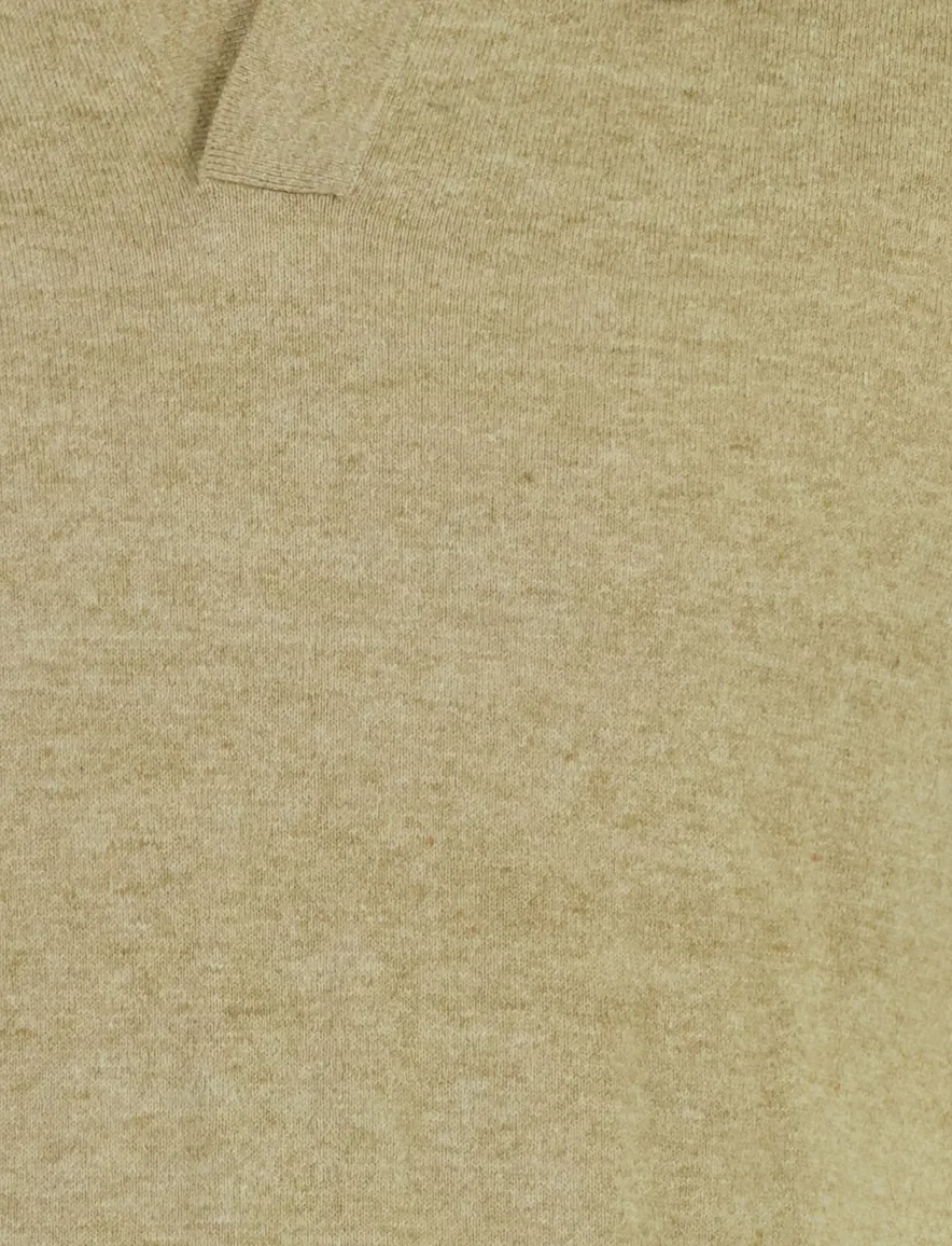 Portofino polo knitted v-hals beige