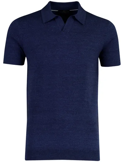 Portofino Portofino polo extra lang donkerblauw v-hals