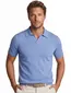 Portofino v-hals polo extra lang blauw met boord