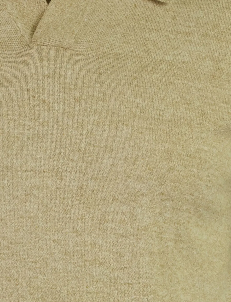 Portofino polo extra lang beige v-hals