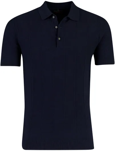 Portofino Portofino polo donkerblauw katoen structuur