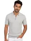 Poloshirt Portofino grijs korte mouw normale fit 3 knoops