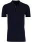 Donkerblauw poloshirt Portofino normale fit korte mouw extra lang
