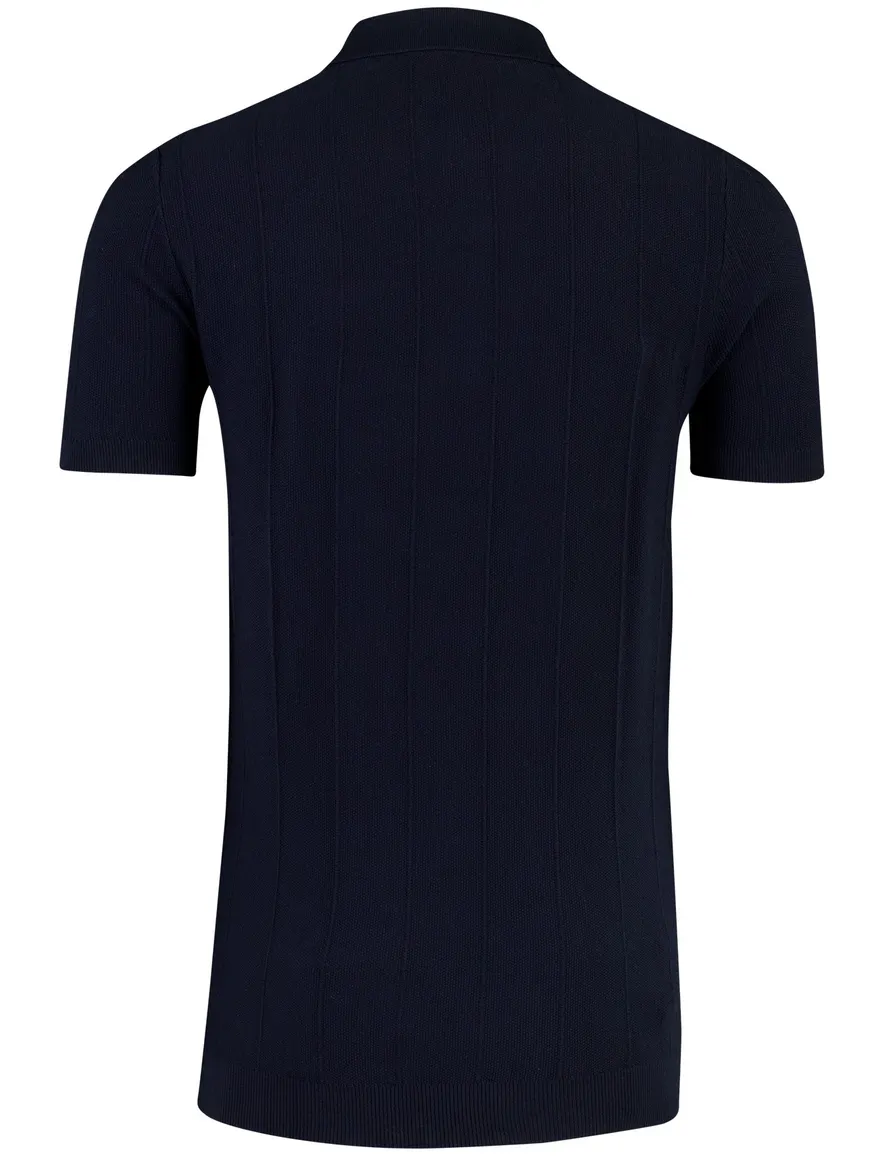 Portofino polo korte mouw extra lang donkerblauw