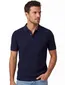 Donkerblauw poloshirt Portofino normale fit korte mouw extra lang