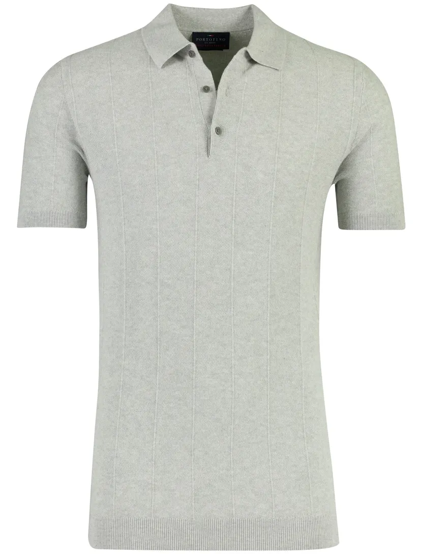 poloshirt extra lang Portofino grijs