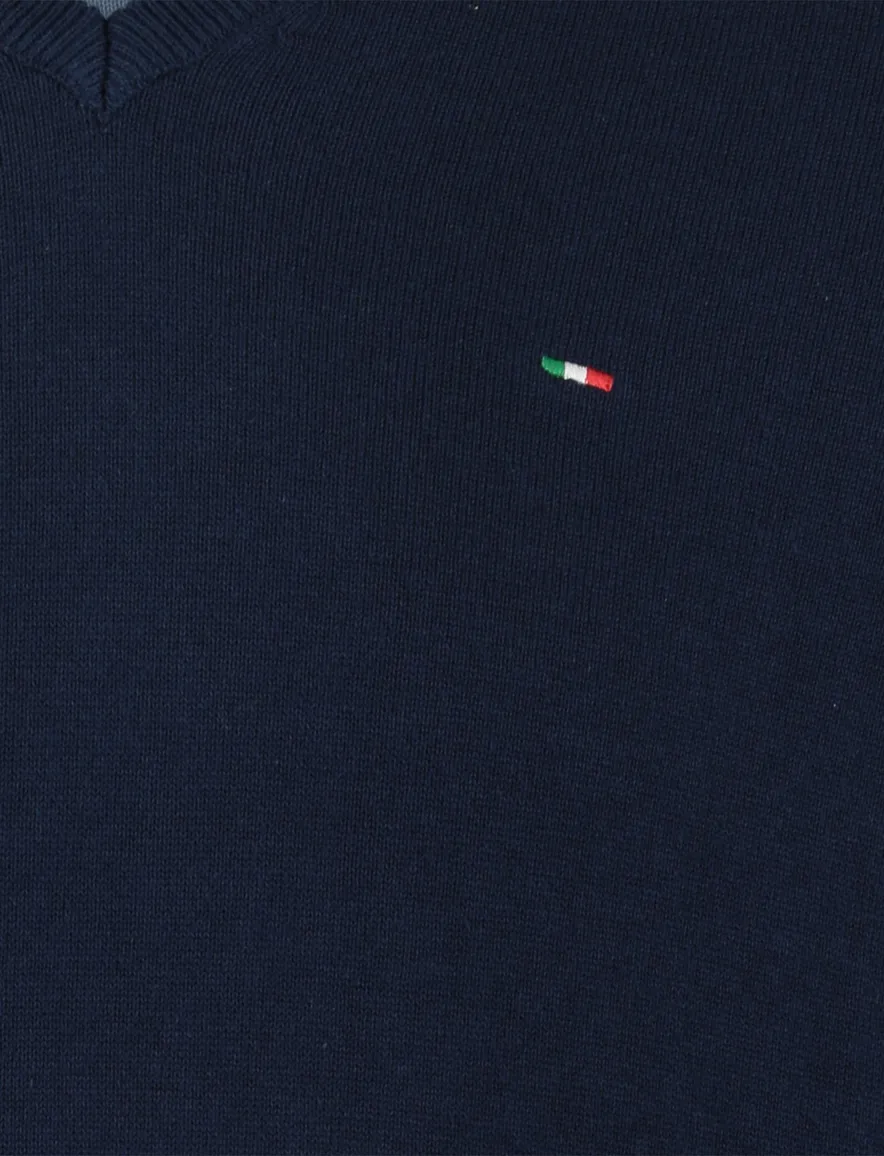 Portofino trui v-hals gemêleerd navy