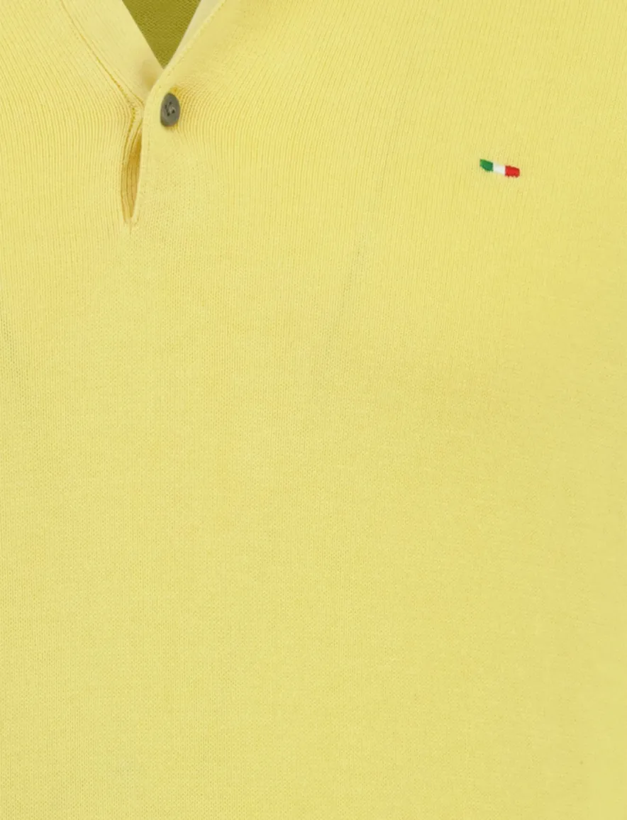 Portofino poloshirt 3 knoops geel gemeleerd