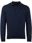 Navy polo Portofino 3 knoops lange mouw