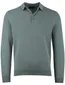 Groene polo lange mouw Portofino 3 knoops sluiting