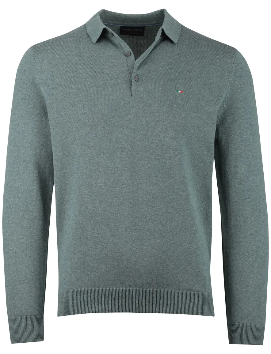 Portofino 3 knoops sluiting polo groen