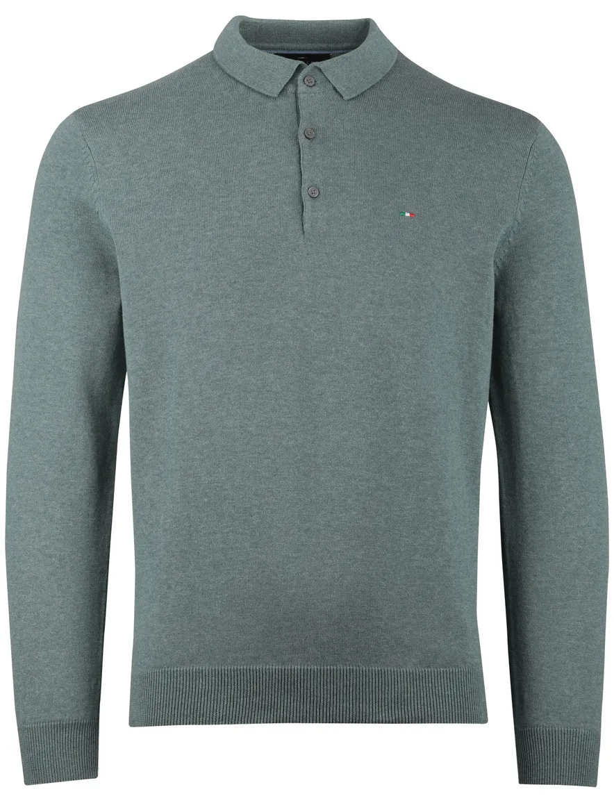 Portofino 3 knoops sluiting polo groen