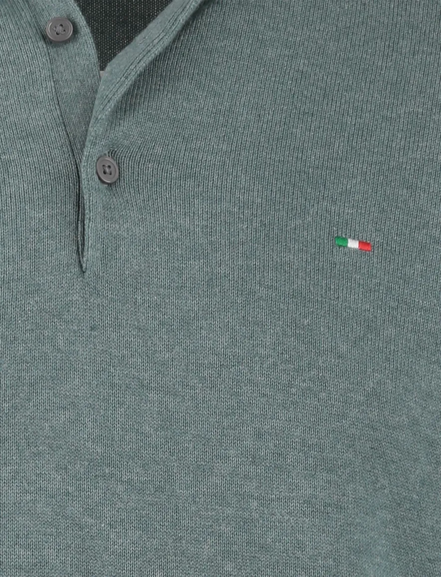 Portofino 3 knoops sluiting polo groen