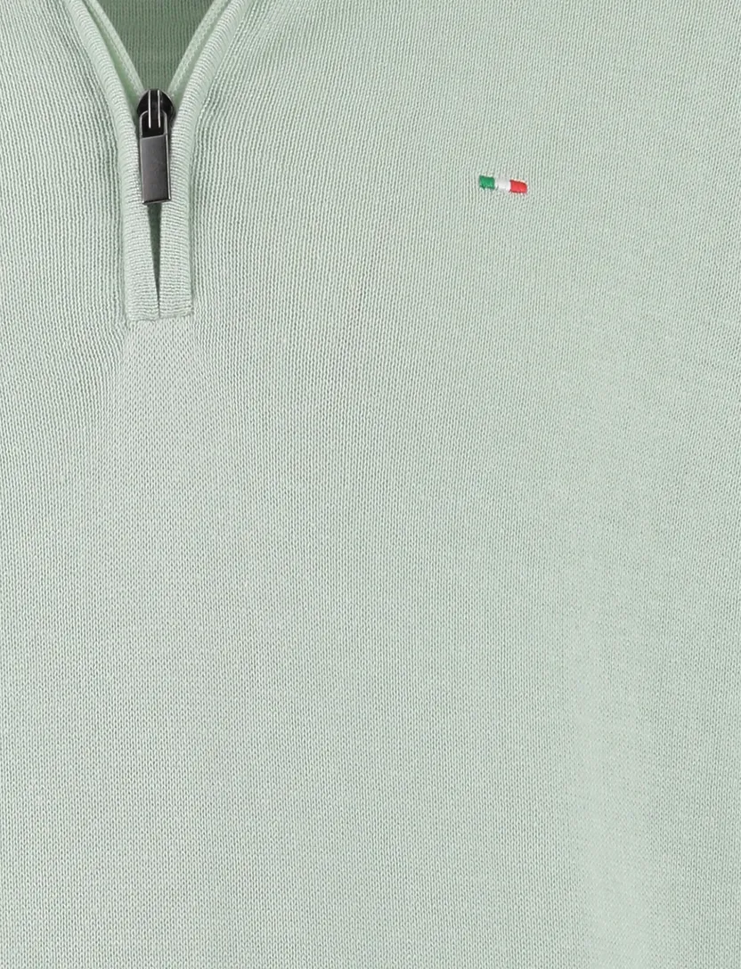 trui Portofino half zip lichtgroen normale fit