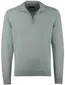 trui Portofino half zip groen grijze rits normale fit