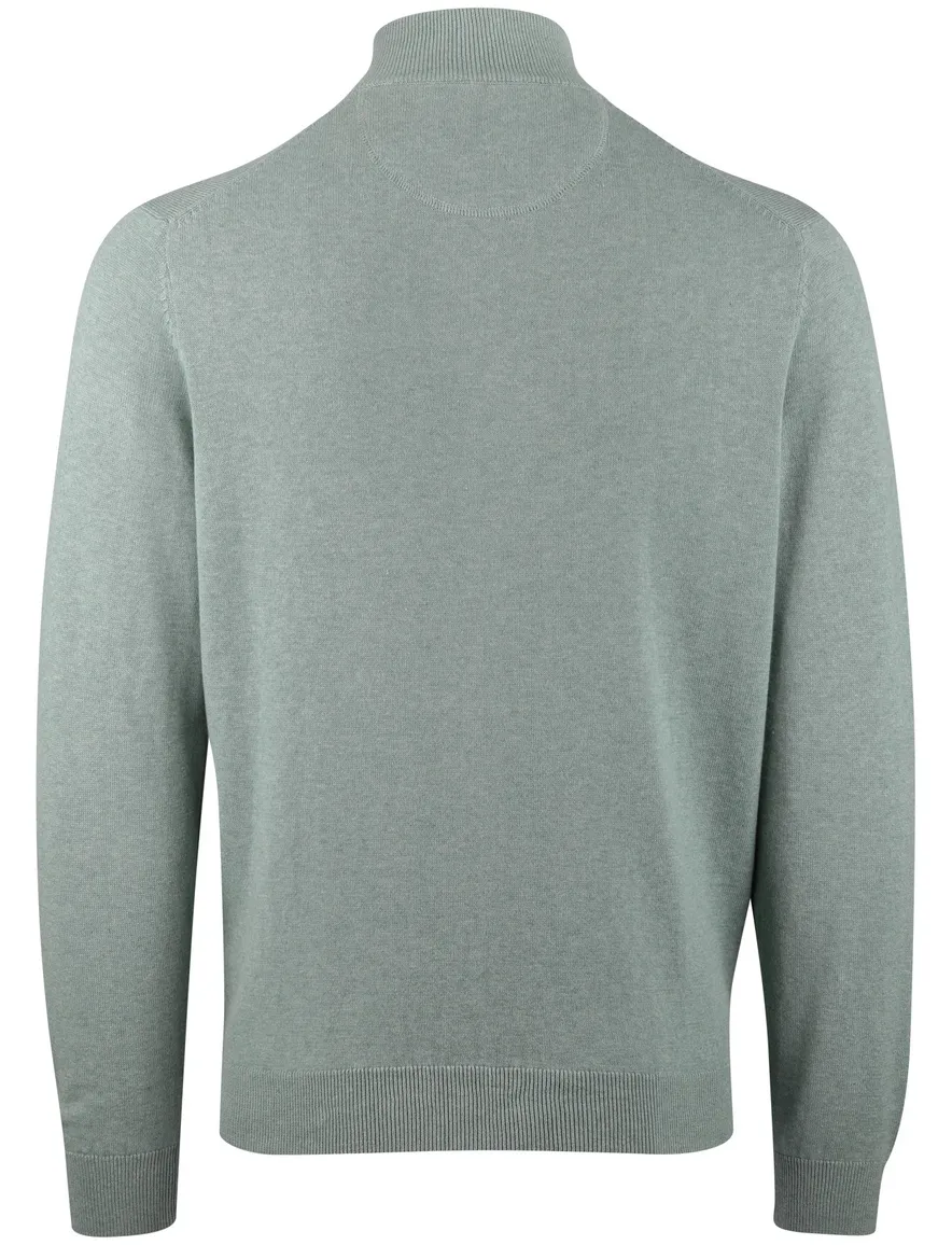 Portofino groene half zip trui normale fit