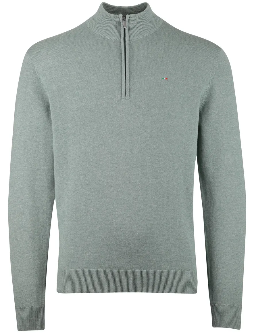 Portofino halfzip trui groen