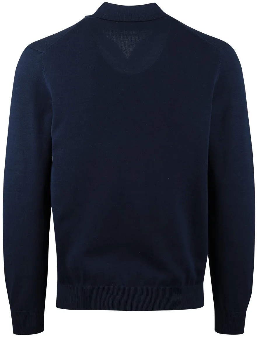 Portofino trui v-hals navy katoen