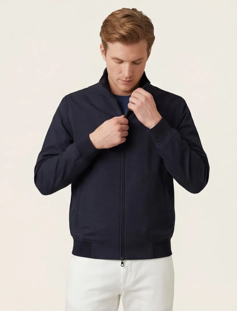 Zomerjas Cavallaro Ozzanio donkerblauw normale fit