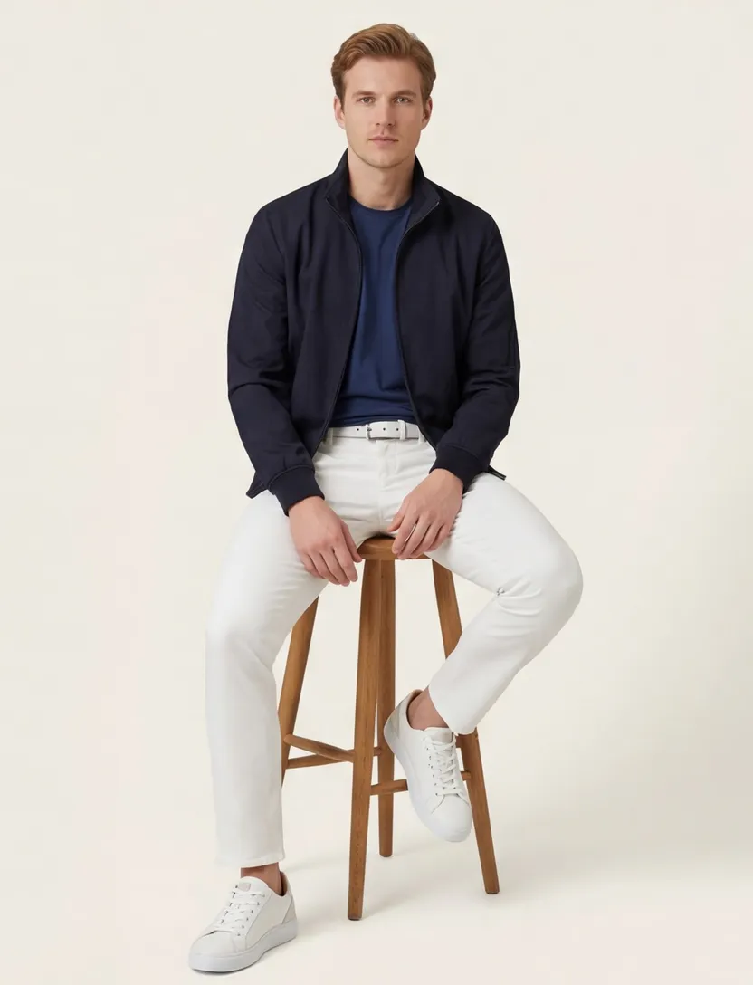Zomerjas Cavallaro Ozzanio donkerblauw normale fit