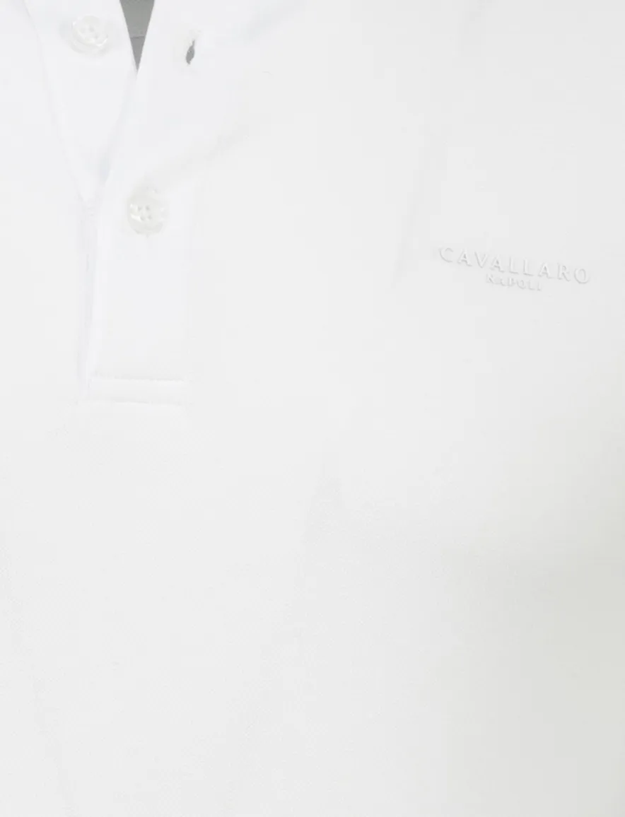 Cavallaro Bavegio poloshirt wit korte mouw