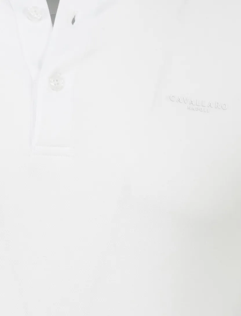 Wit poloshirt Cavallaro Bavegio korte mouw