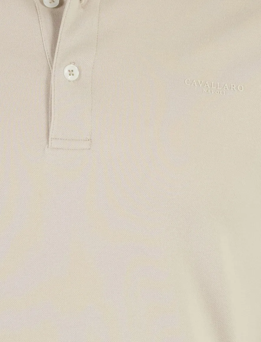 Beige korte mouw Bavegio Cavallaro polo