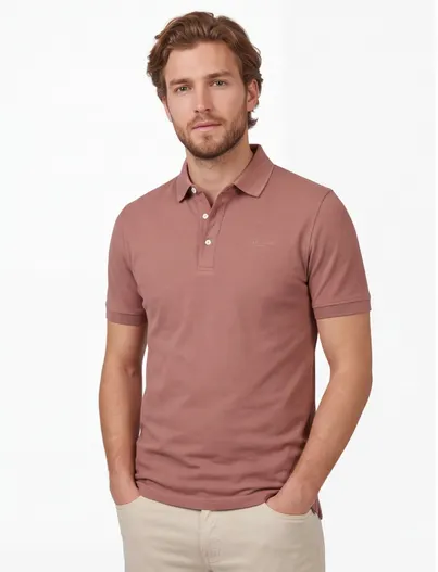 Cavallaro Roze Cavallaro Bavegio korte mouw polo 3-knoops