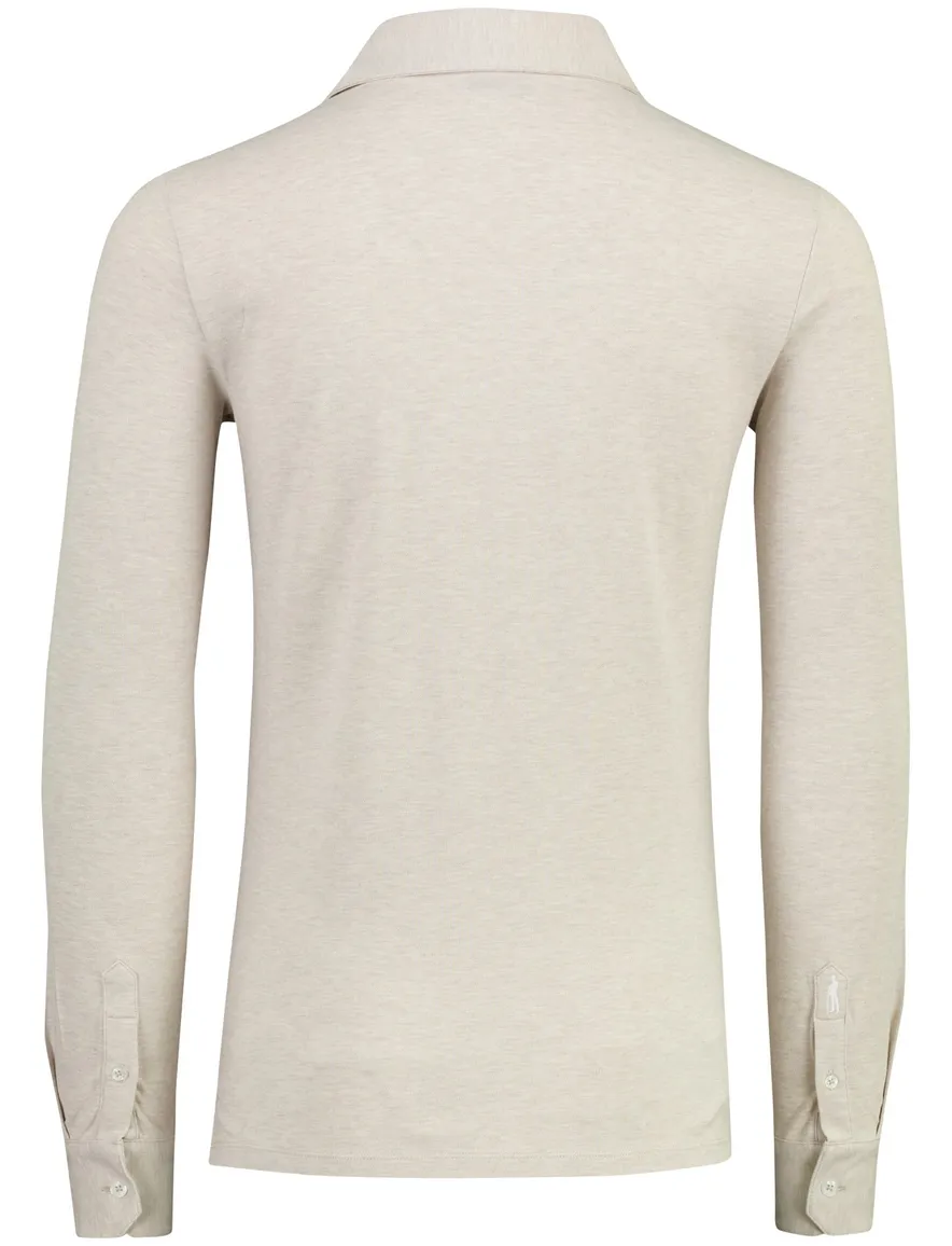 Cavallaro Camicia Polo beige 3-knoops
