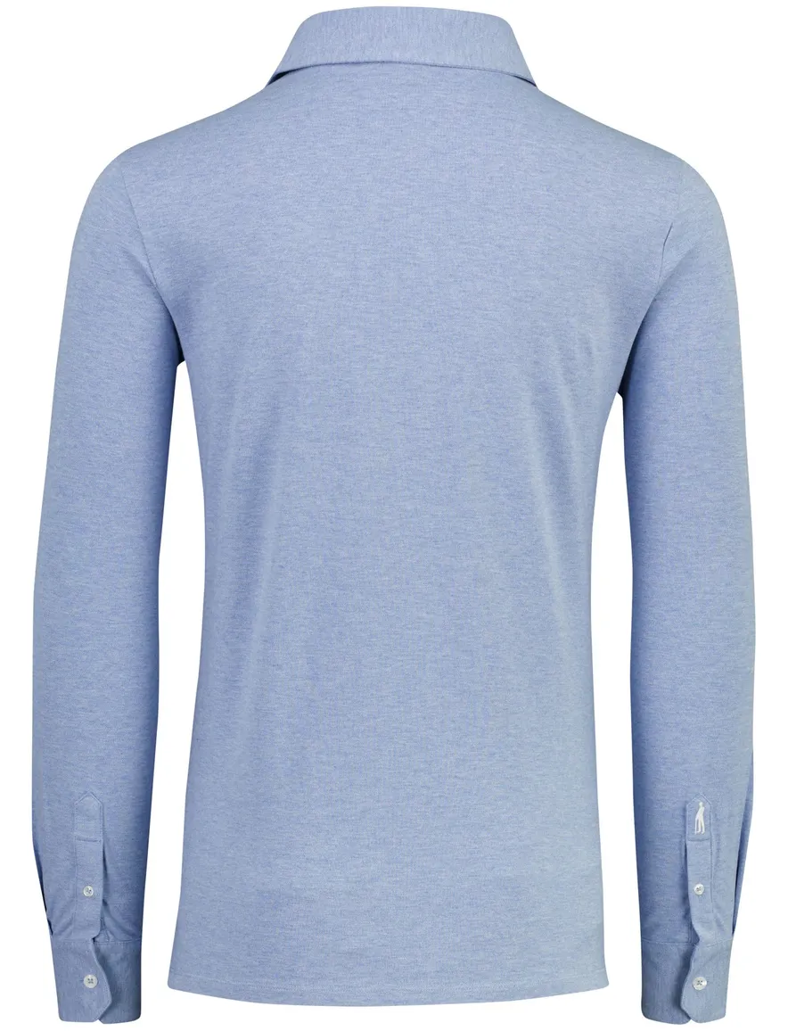 Cavallaro Camicia Polo lichtblauw 3-knoops