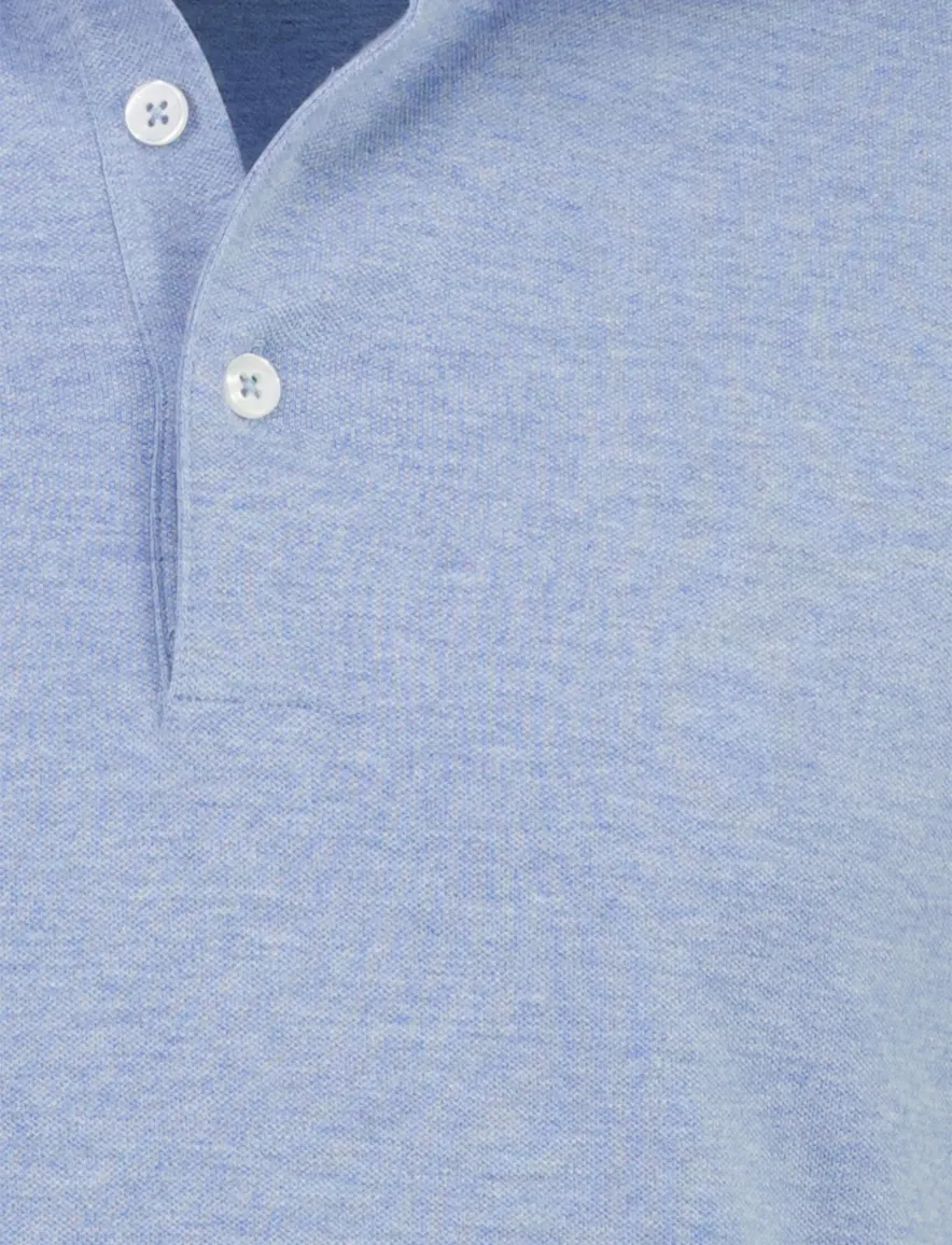 Cavallaro Camicia Polo lichtblauw 3-knoops