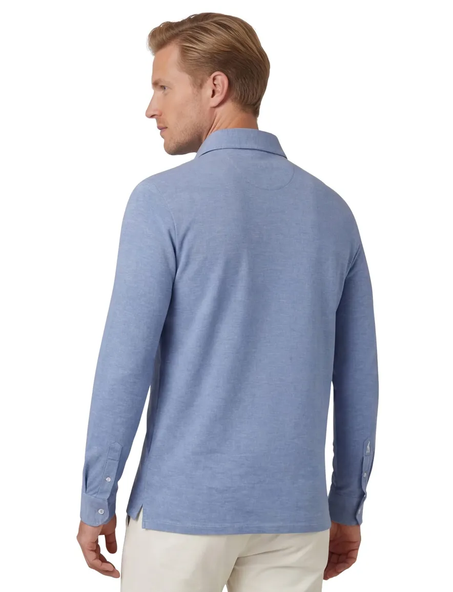 Cavallaro Camicia Polo lichtblauw 3-knoops