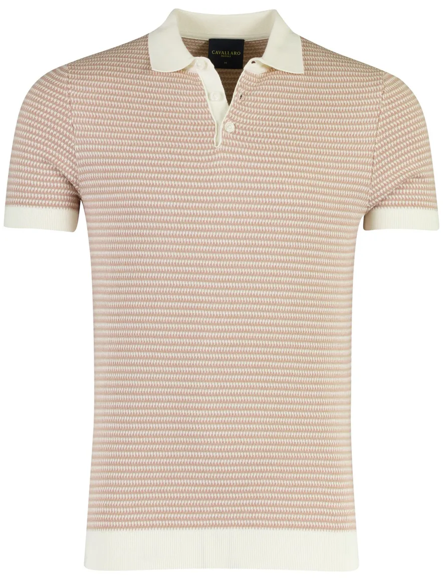 Roze Cavallaro Napoli Multipo polo 3-knoops met boord