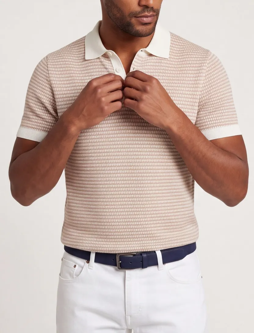 polo korte mouw Cavallaro Napoli Multipo roze regular fit