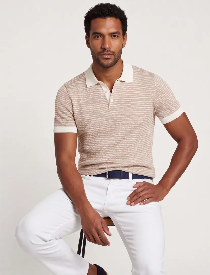 polo korte mouw Cavallaro Napoli Multipo roze regular fit