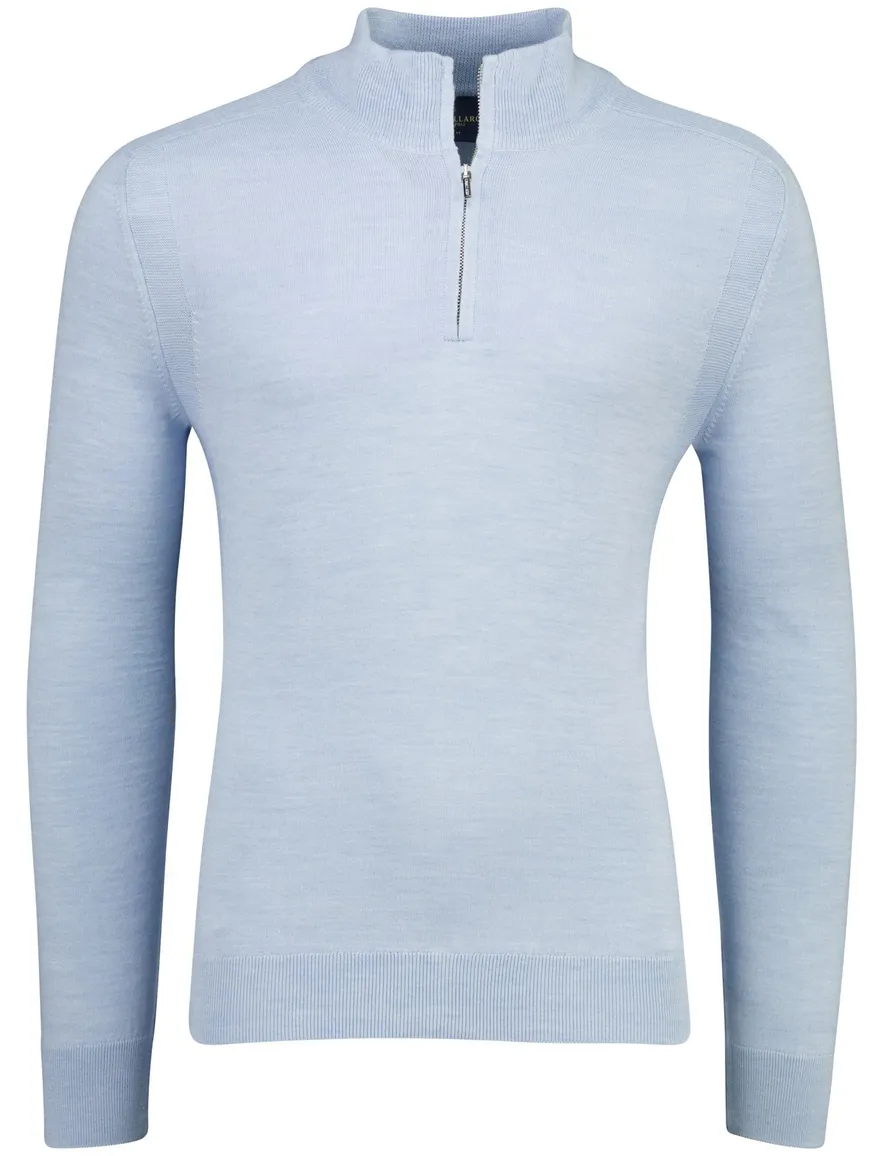 Cavallaro Palio Half Zip trui lichtblauw gemeleerd