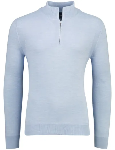 Cavallaro trui half-zip Cavallaro Palio lichtblauw gemêleerd
