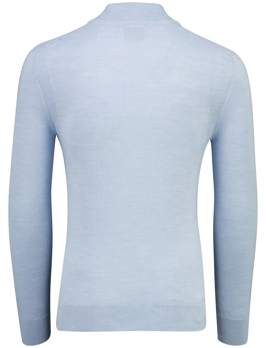 Cavallaro Palio Half Zip trui lichtblauw gemeleerd