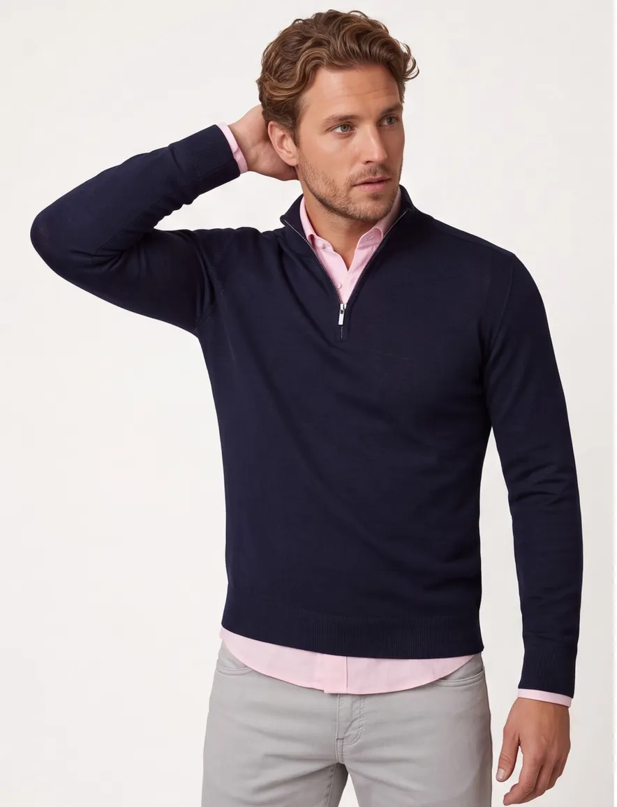 Cavallaro Palio Half Zip Trui donkerblauw
