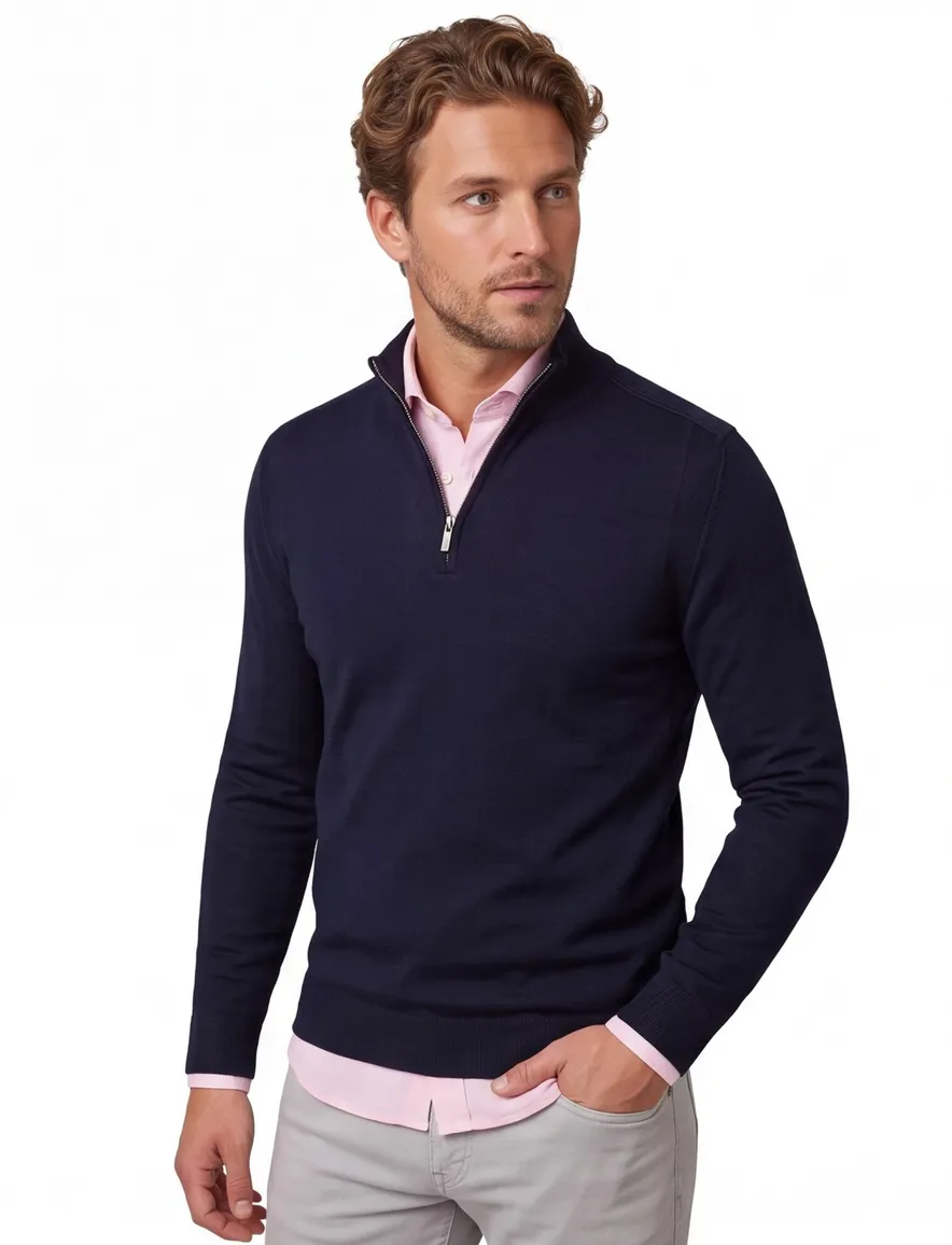 Cavallaro Palio Half Zip Trui donkerblauw