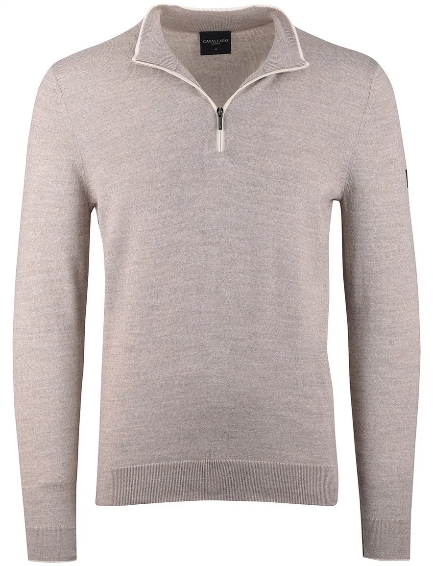 Cavallaro Fontanio Half Zip trui beige